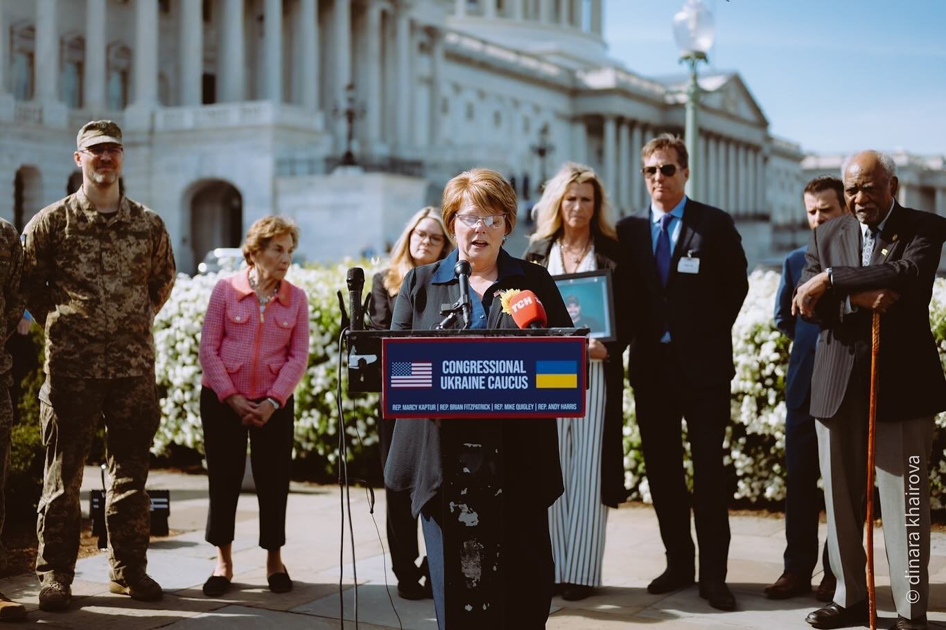 Mothers of American volunteers who were killed in Ukraine called on Congress to provide assistance to Ukraine.