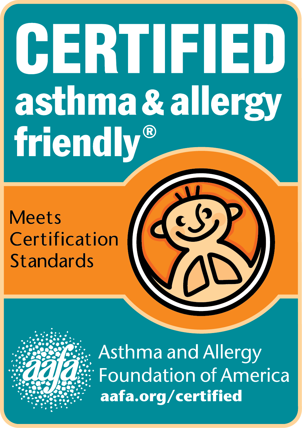 Certified asthma and allergy friendly