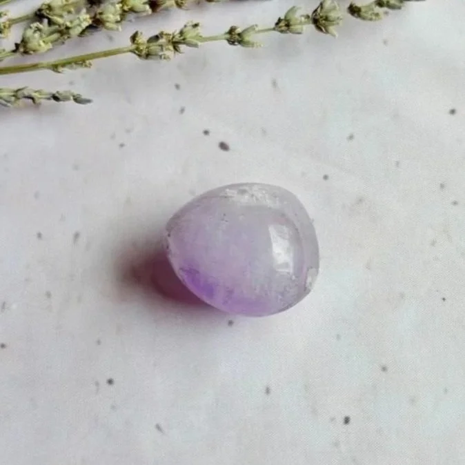 Natural Amethyst crystal freeform with a smooth polished finish