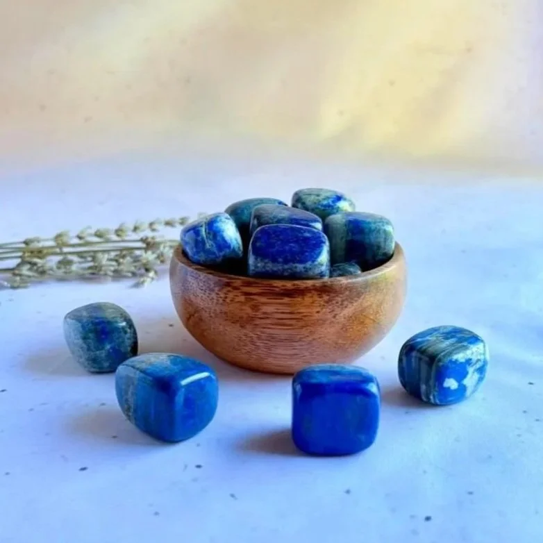 Intuitively chosen Lapis Lazuli tumbled crystal