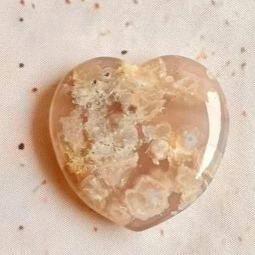 Flower Agate Heart