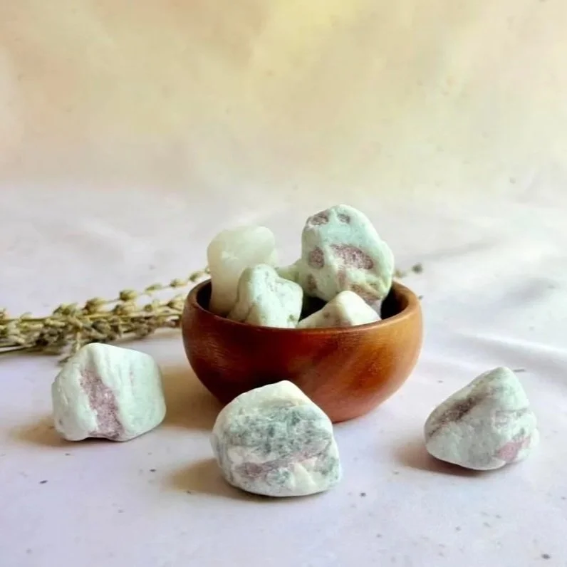 Intuitively chosen Pink Tourmaline crystal tumble