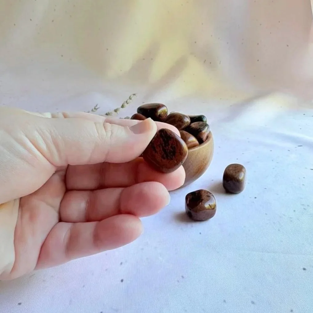 Polished Mahogany Obsidian crystal tumble suitable for crystal collections and gifting