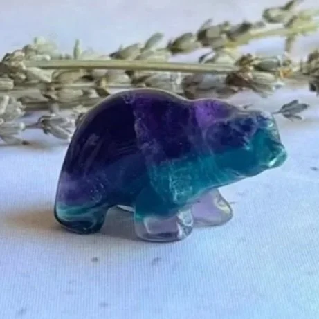 Fluorite Polar Bear | Crystal Carving