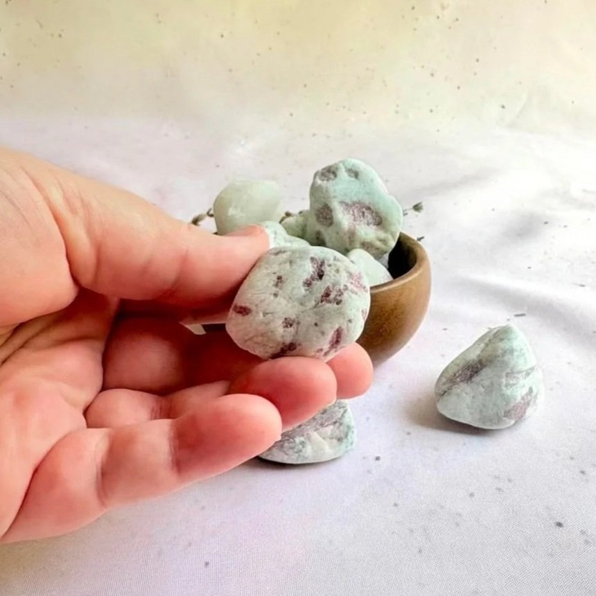 Pink Tourmaline crystal tumble for self-love and emotional healing