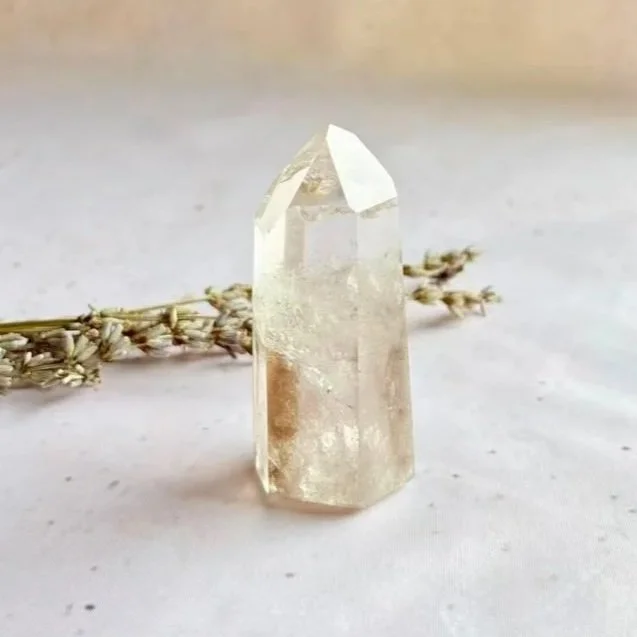 Natural Smokey Quartz crystal generator with polished faces
