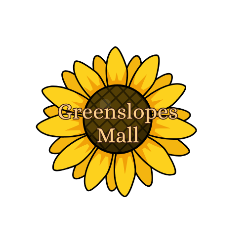 Sunflower with text 'Greenslopes Mall' in the center.