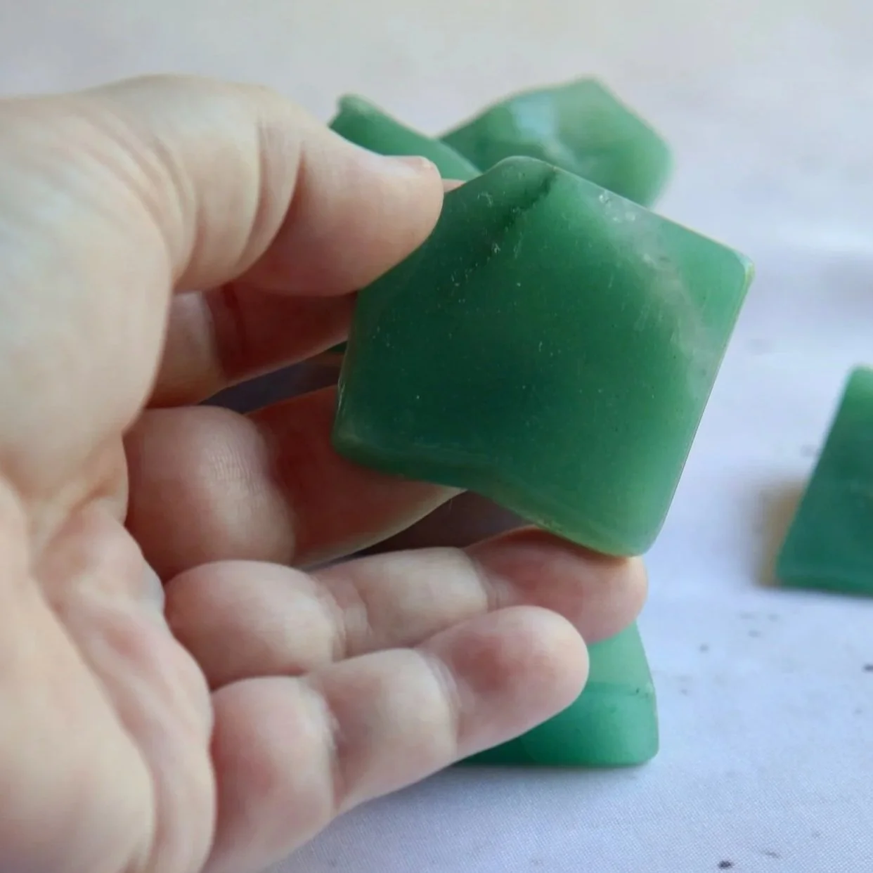 Polished Green Aventurine slab approximately 31g average weight