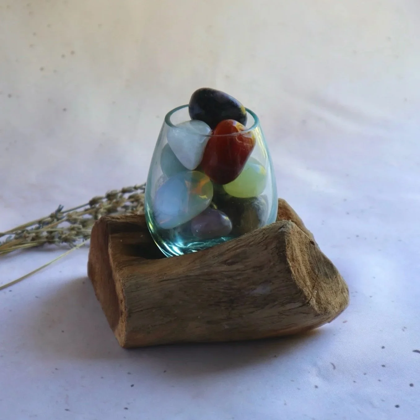 Small slump bowl for displaying crystals and treasures