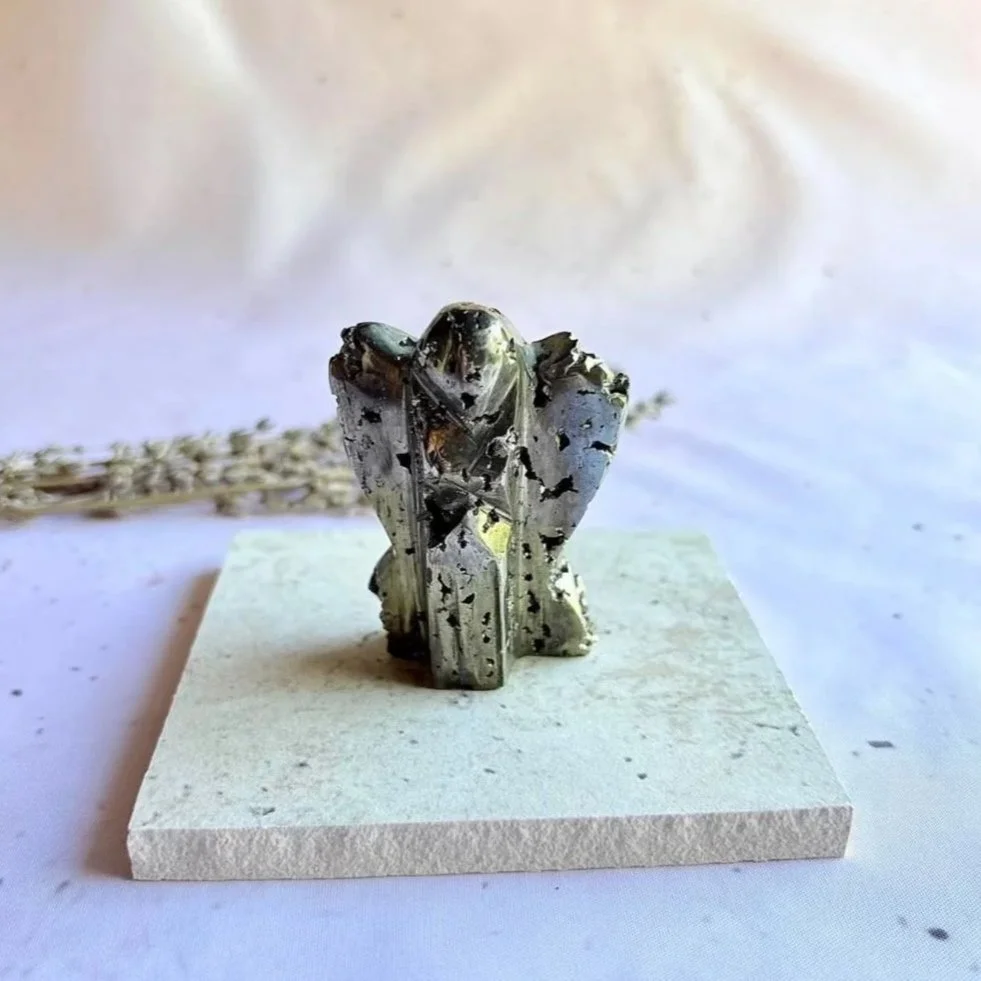 Pyrite Angel Crystal Figurine