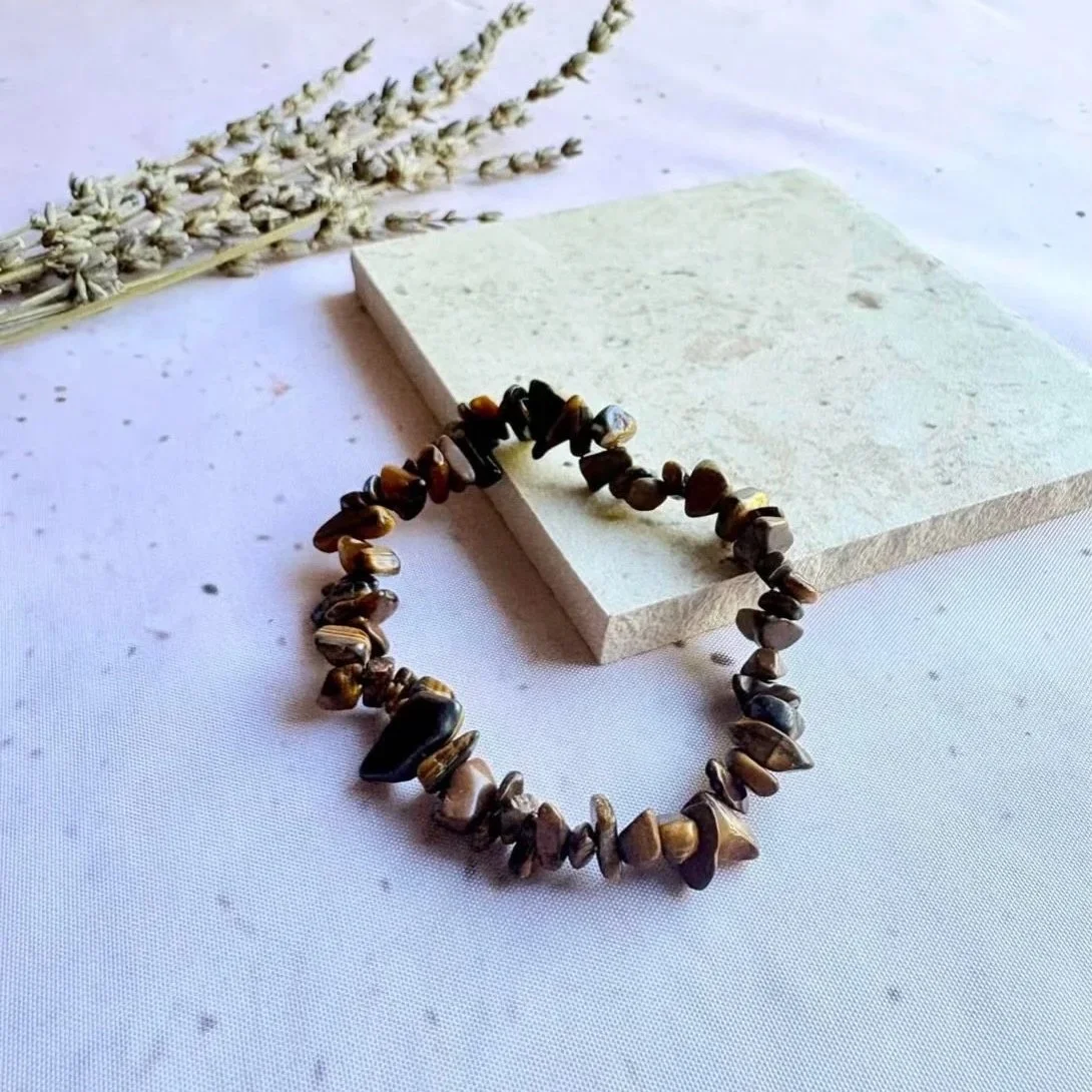 Tiger's Eye Crystal Chip Bracelet
