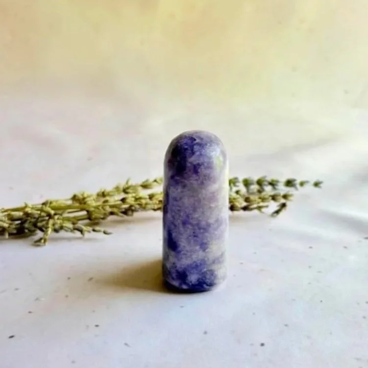 Lepidolite crystal freeform associated with calm and emotional balance