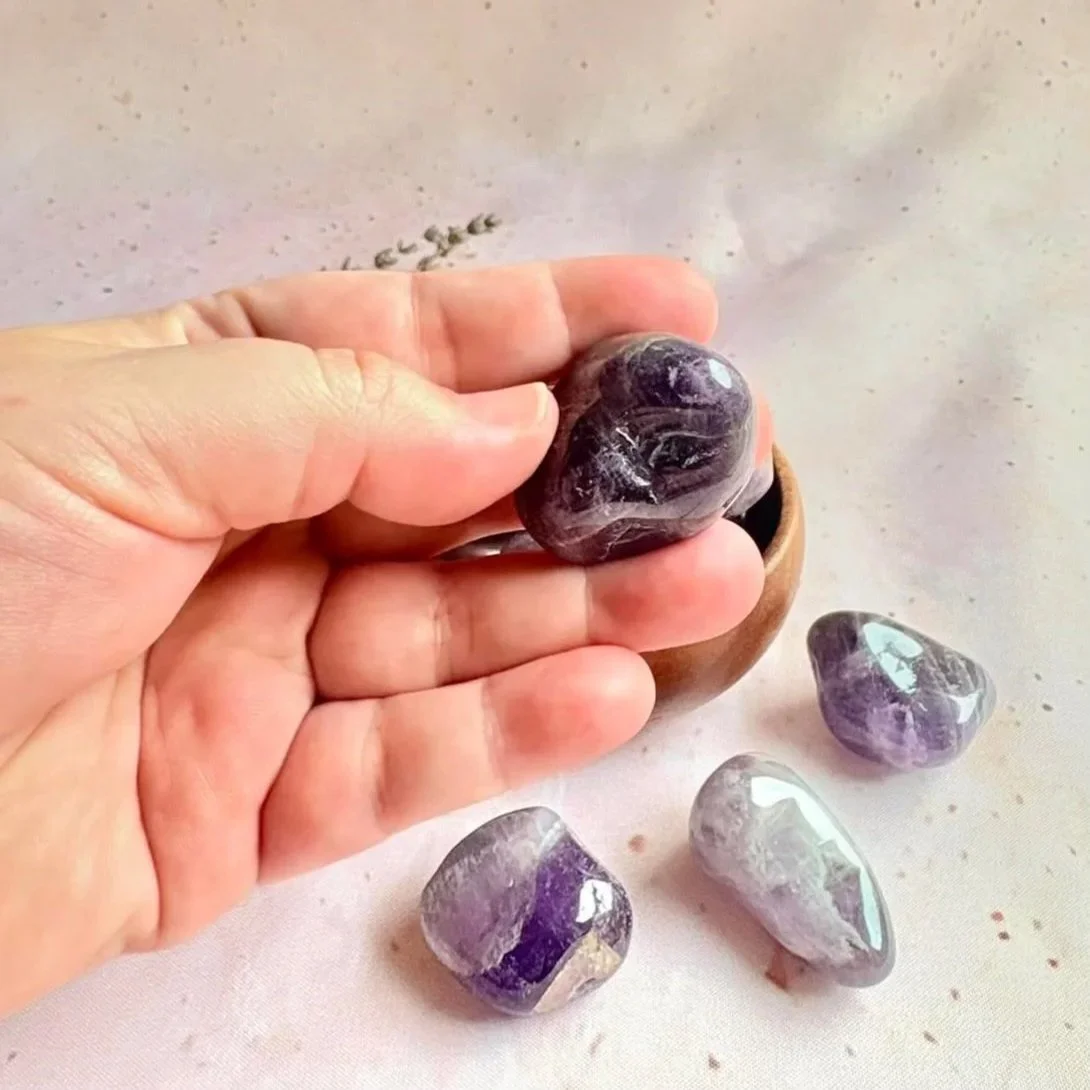 Polished Chevron Amethyst crystal tumble suitable for crystal collections and gifting