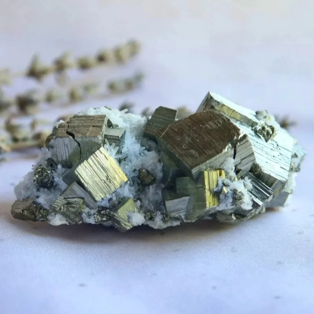 Pyrite in Quartz | Crystal Cluster