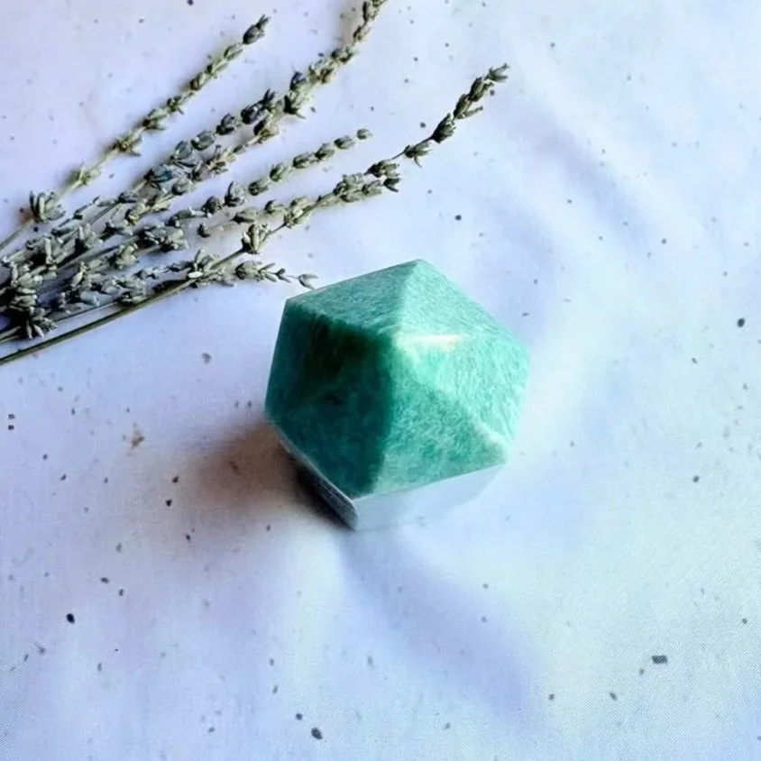Polished Amazonite tower suitable for crystal collections and home décor