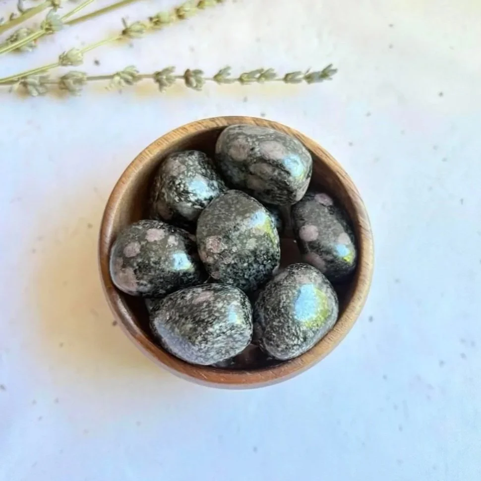 Polished Ruby Schist tumble suitable for crystal collections and gifting