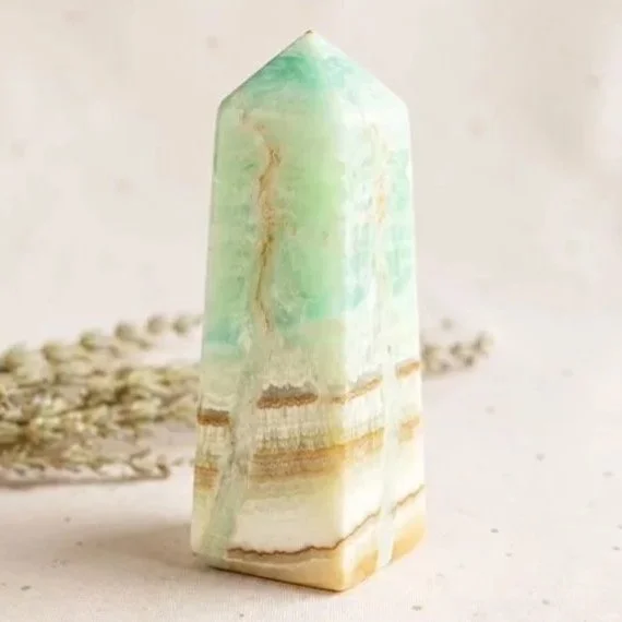 Caribbean Calcite Tower | Natural Crystal Point