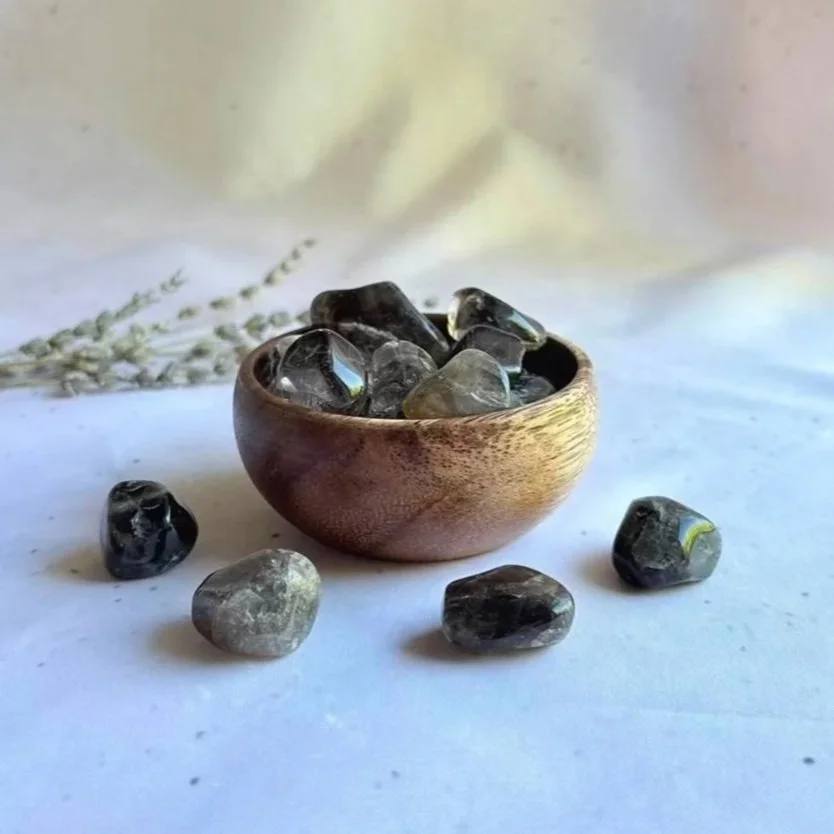 Smoky Quartz tumble stone ideal for meditation, crystal grids, and everyday carry