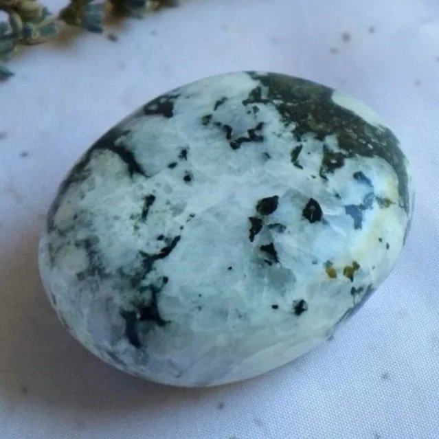 Rainbow Moonstone | Large Palm Stone