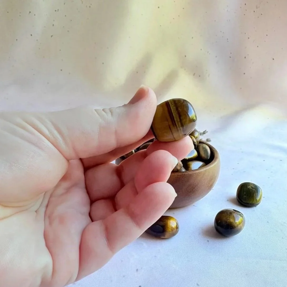 Polished Tiger's Eye crystal tumble suitable for crystal collections and gifting