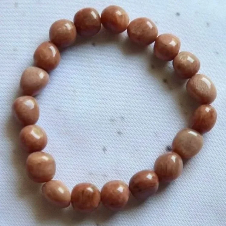 Orange Moonstone | Tumble Bead Bracelet