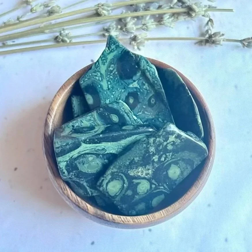 Kambaba Jasper slab suitable for crystal collections, crystal grids, and gifting