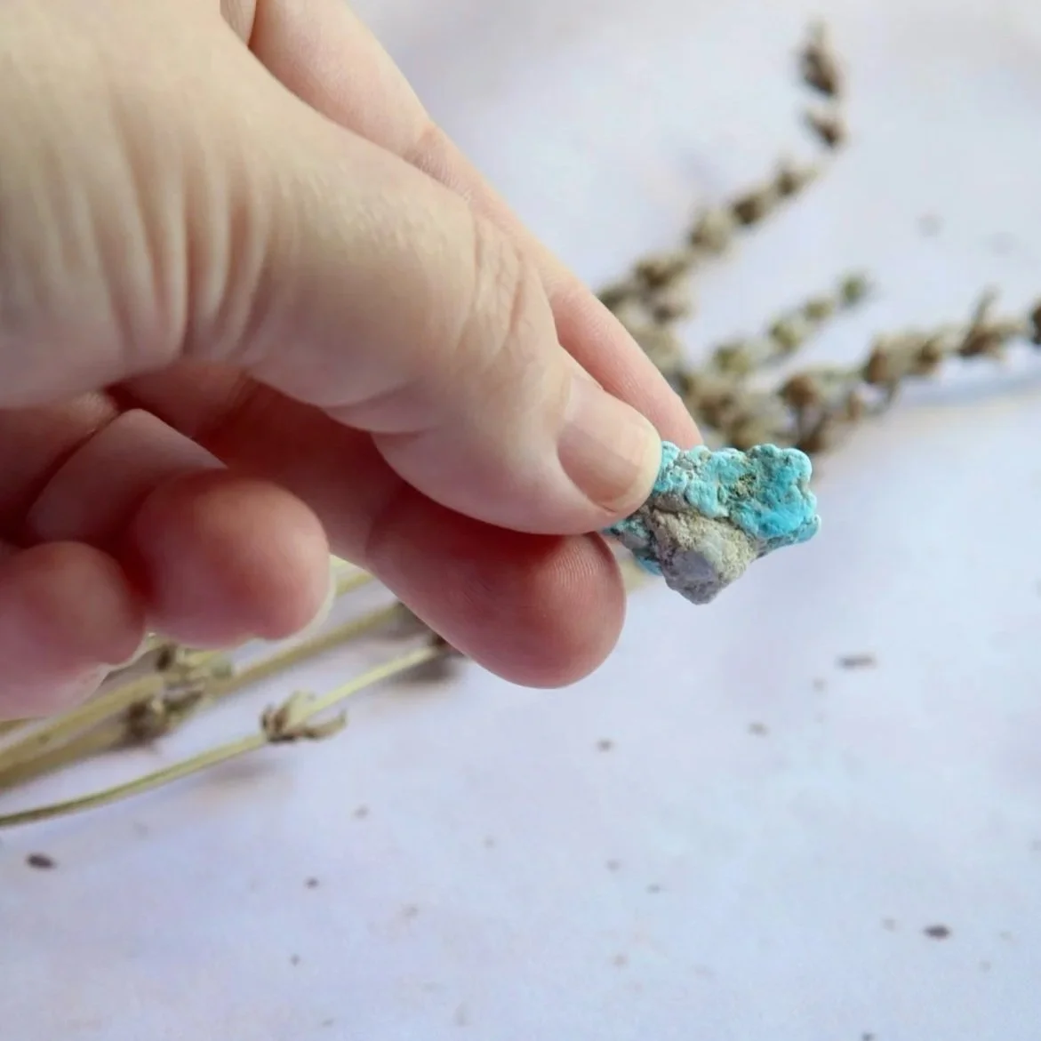 Arizona Castle Dome Turquoise specimen with natural blue colouring and mineral matrix