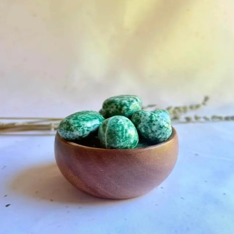 Natural Nan King Jade tumble weighing approximately 19 grams with a polished finish