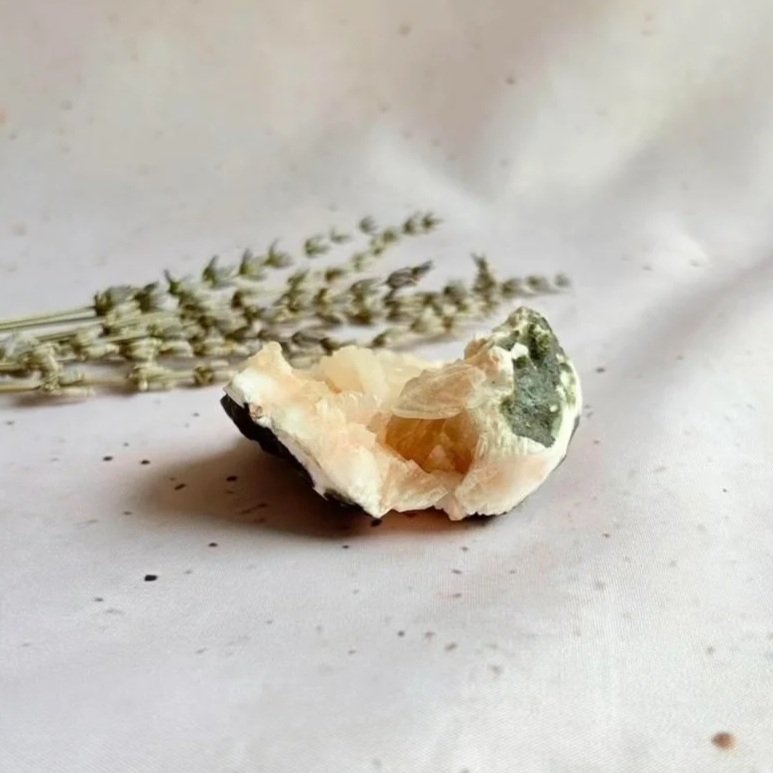 Natural Heulandite mineral specimen suitable for crystal collections and display
