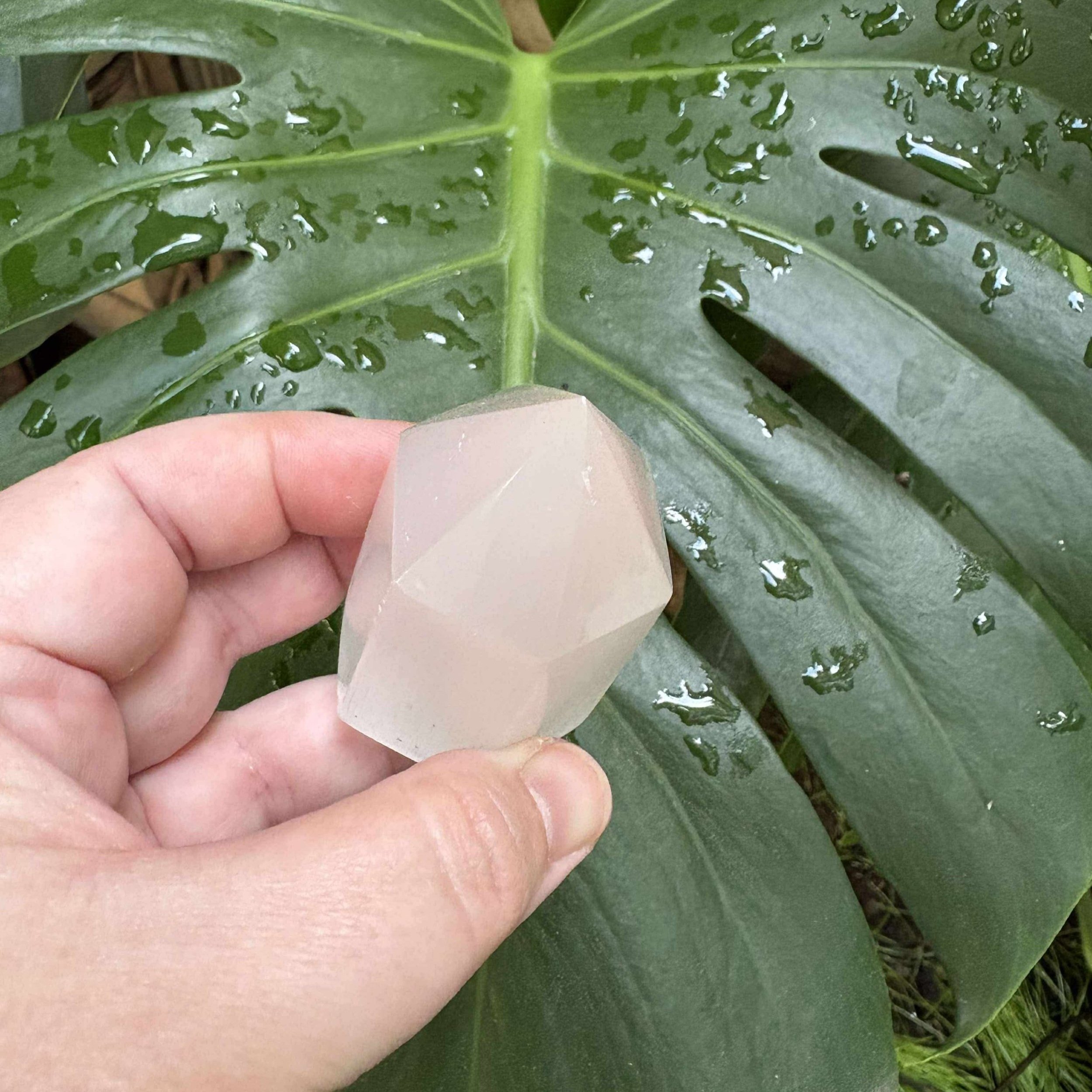 Satin Spar tower from the Selenite family, 6cm crystal for spiritual cleansing and peace