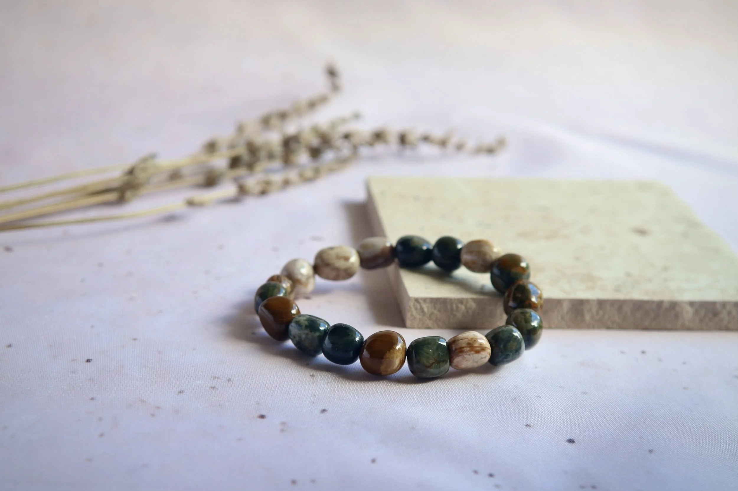 Rainforest Jasper | Tumble Bead Bracelet