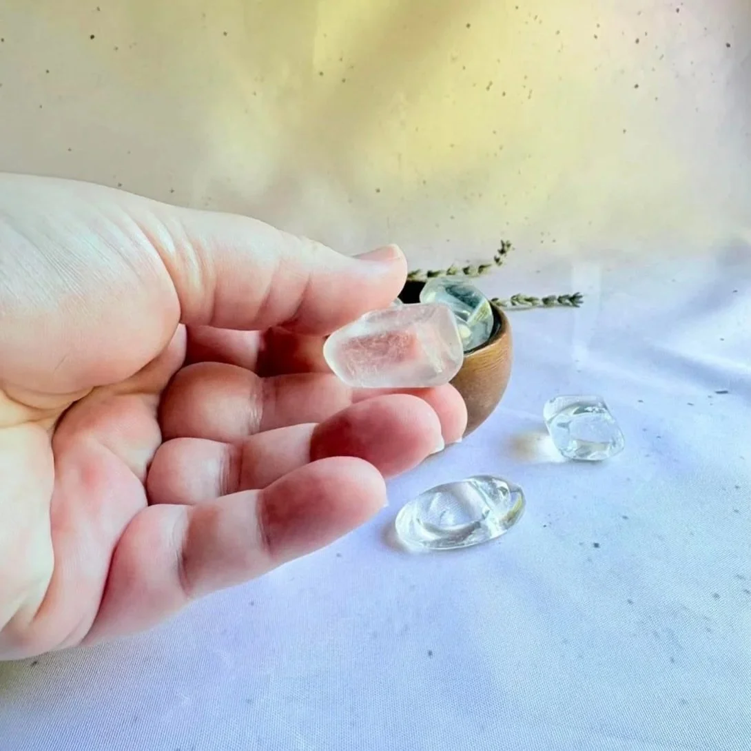 Polished Clear Quartz crystal tumble suitable for crystal collections and gifting