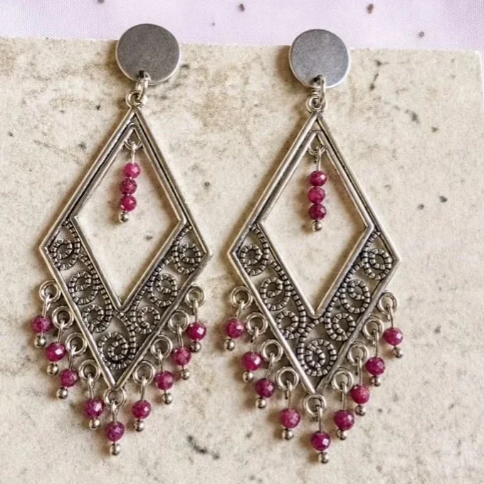Ruby Chandelier Earrings