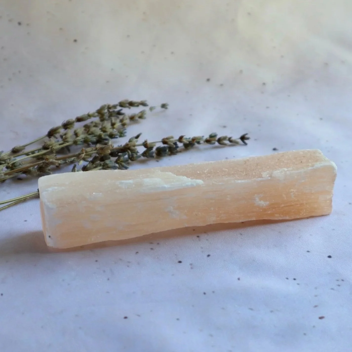 Satin Spar crystal stick available in two sizes