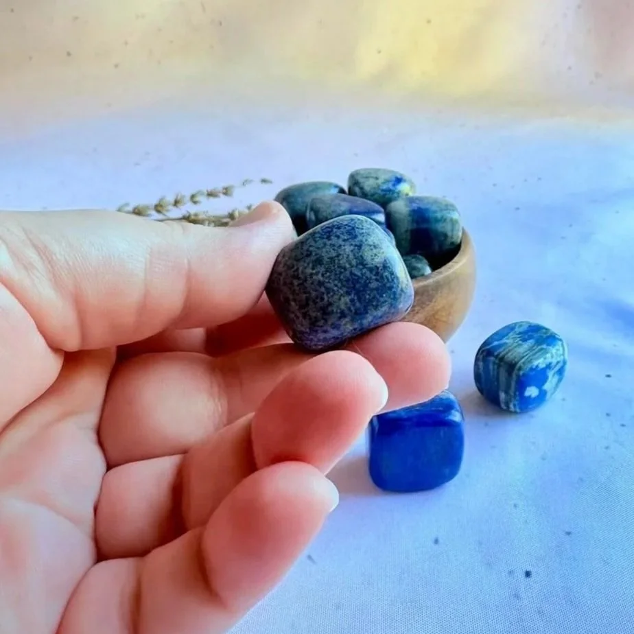 Polished Lapis Lazuli tumble stone for wisdom and intuition