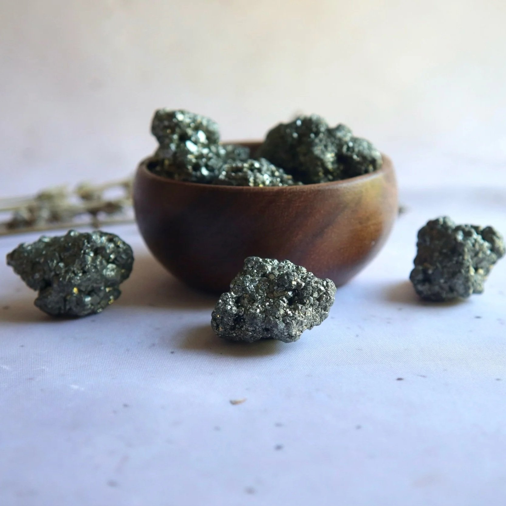 Natural Pyrite rough stone with metallic golden colouring