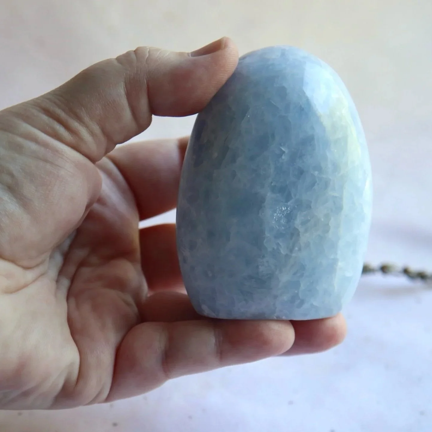 Blue Calcite crystal freeform, exact piece shown in photographs