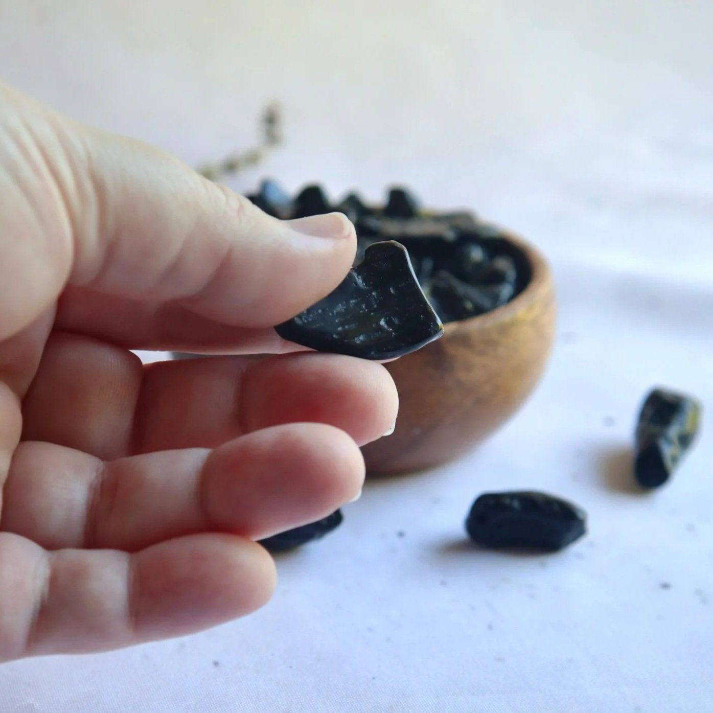 Polished Tektite crystal tumble with distinctive natural surface
