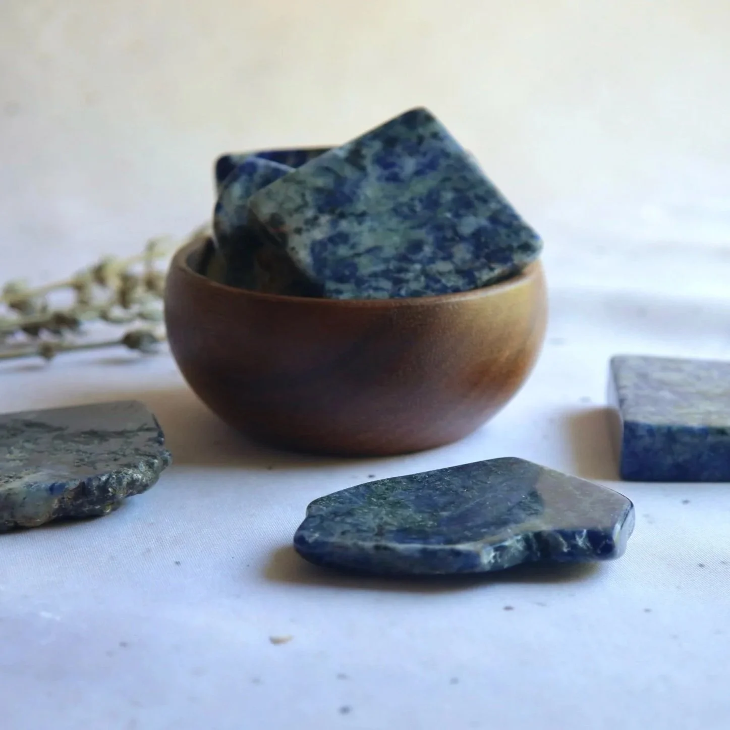 Polished Sodalite crystal slab for display or crystal collection