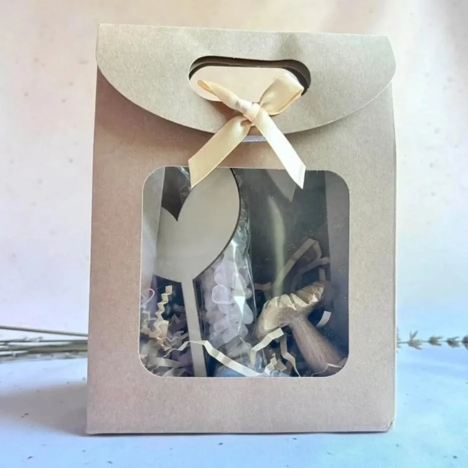 Happy Plants crystal gift set presented in a window gift box for indoor plant lovers
