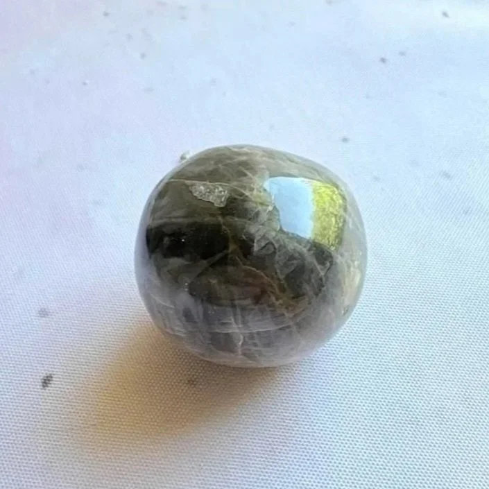 Black Moonstone tumble weighing approximately 25 grams