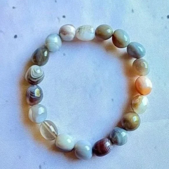 Botswana Agate | Tumble Bead Bracelet