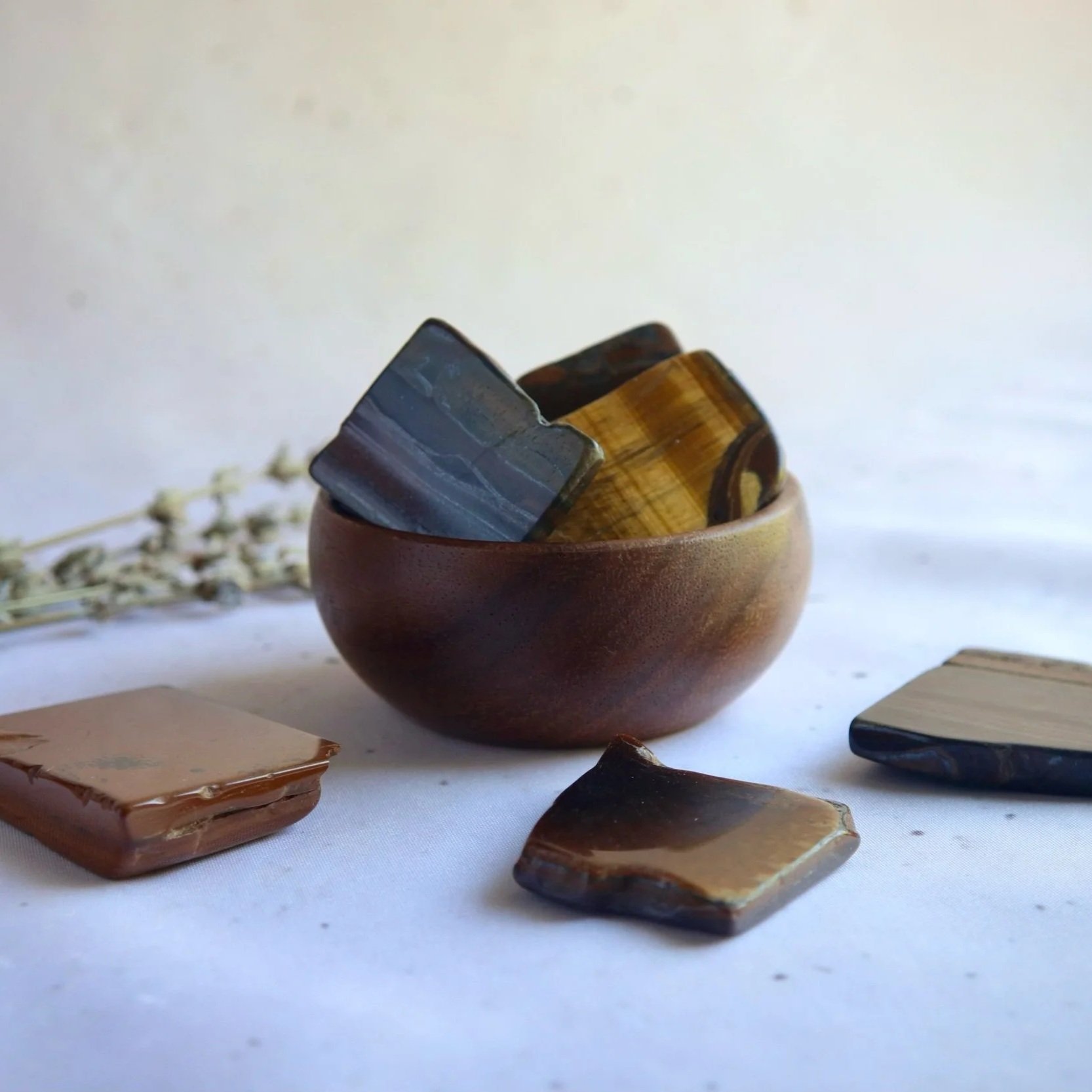 Golden-brown Tiger's Eye slab showing natural bands and shimmer