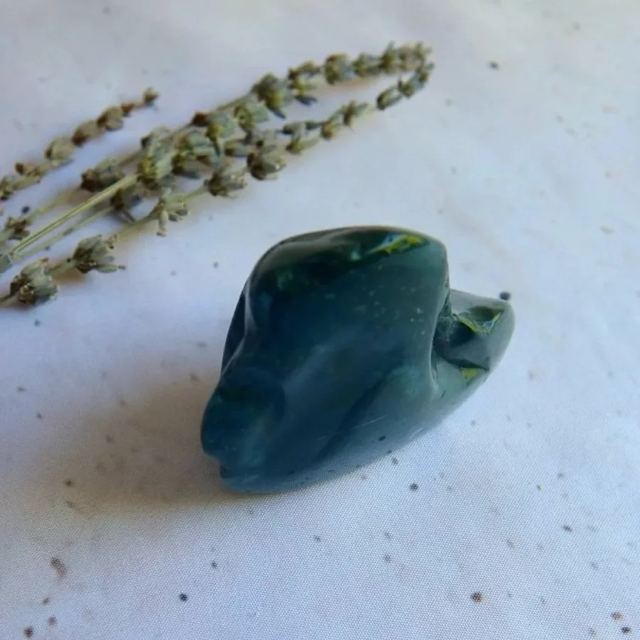 Large Bloodstone freeform showing its natural organic shape