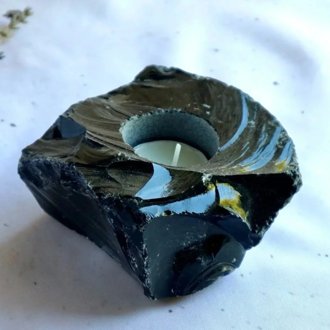 Black Obsidian | Tealight Candle Holder