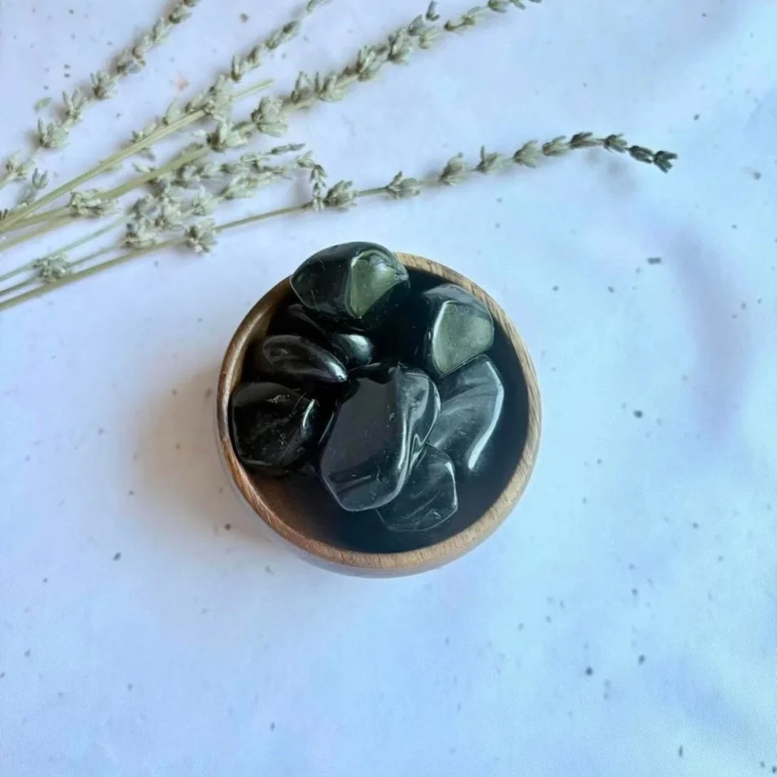 Black Obsidian tumble for crystal collections, meditation, and everyday carry