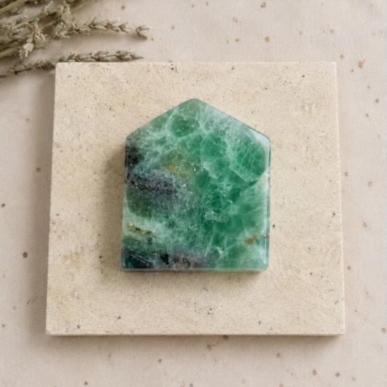 Polished Fluorite crystal slab displaying natural colour banding and unique patterns for collection and display purposes
