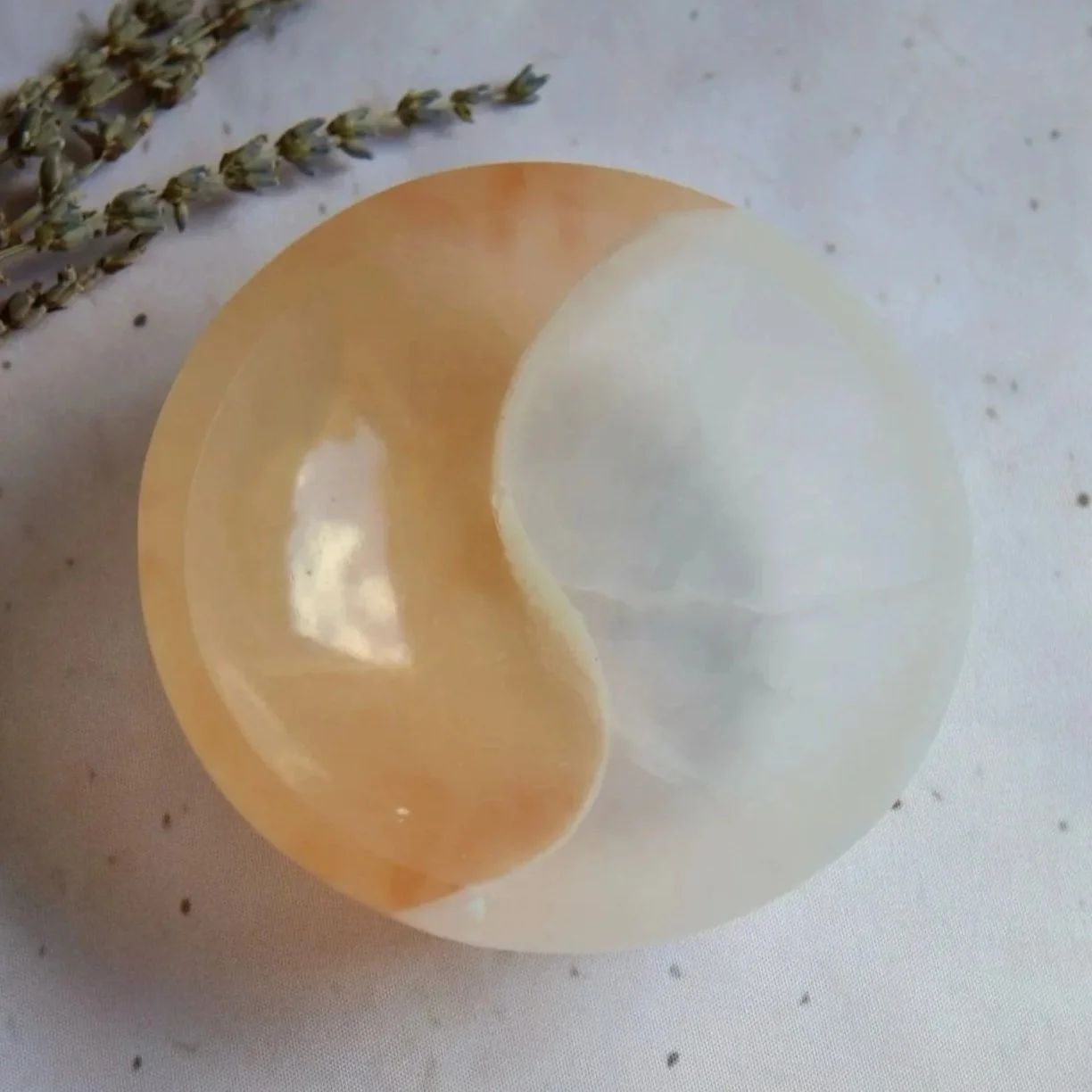 Two-Tone Satin Spar | Round Bowl