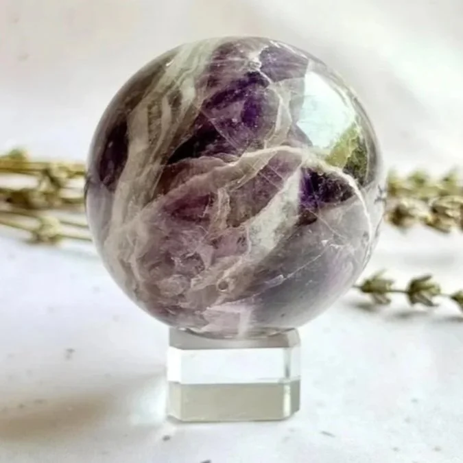 Chevron Amethyst | Crystal Sphere