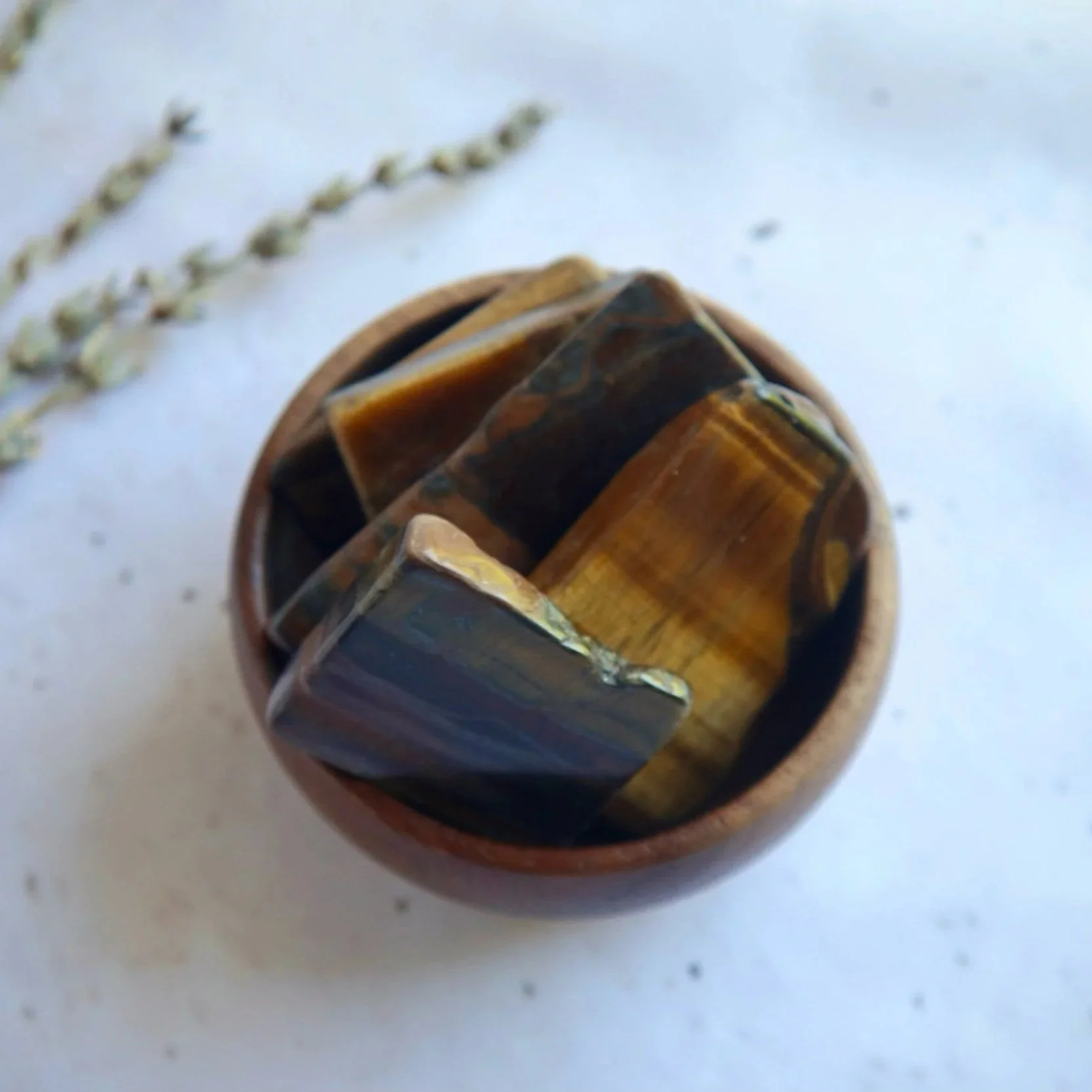 Tiger's Eye crystal slab approximately 35g average weight